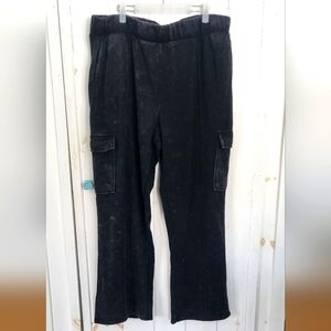 Cargo Flare Leg Pull-on Fleece Oversized Sweatpants